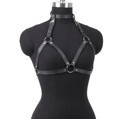 Adjustable & Detachable PU Leather Restraint Harness for Women