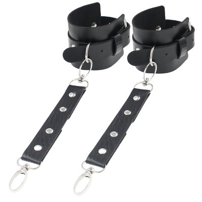Punk Style PU Leather Wrist Cuffs, Black