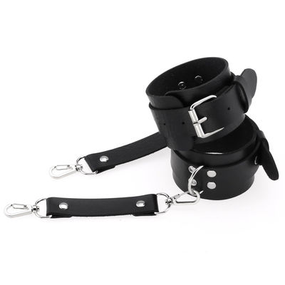 Fashion Leather Bondage Set: Belt, Thigh Band & Wrist Cuff, Pink