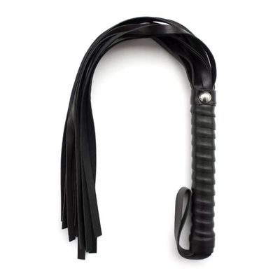 Fringe Flogger Spanking Whip - for BDSM & Adult Play, Black