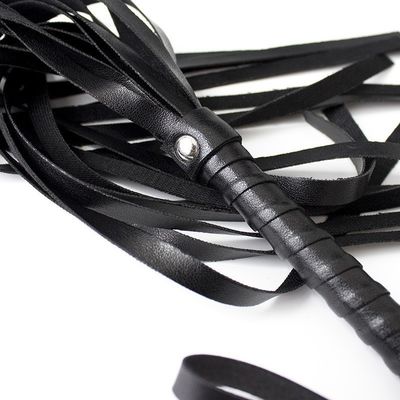 Fringe Flogger Spanking Whip - for BDSM & Adult Play, Black