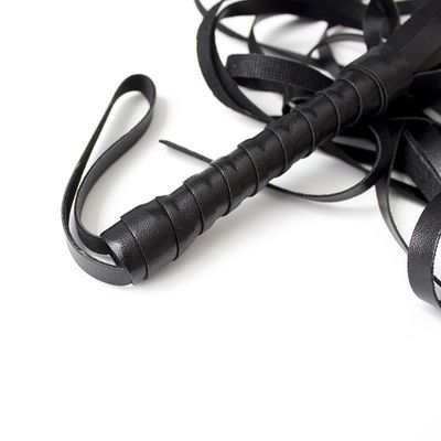 Fringe Flogger Spanking Whip - for BDSM & Adult Play, Black