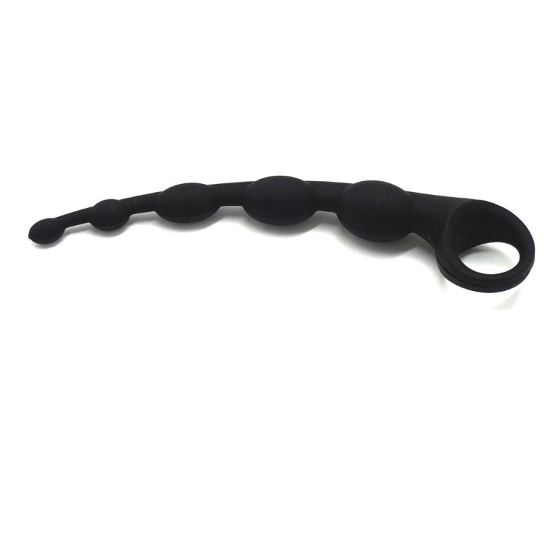 Unique Seamless Curve Extra Long Silicone Anal Beads Butt Plug Toys for beginner