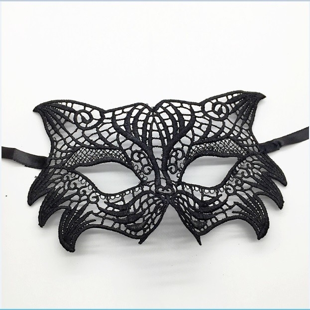 Halloween Scary Masquerade Decorative Roleplay masks Polyester Party Mask with Satin Ribbon