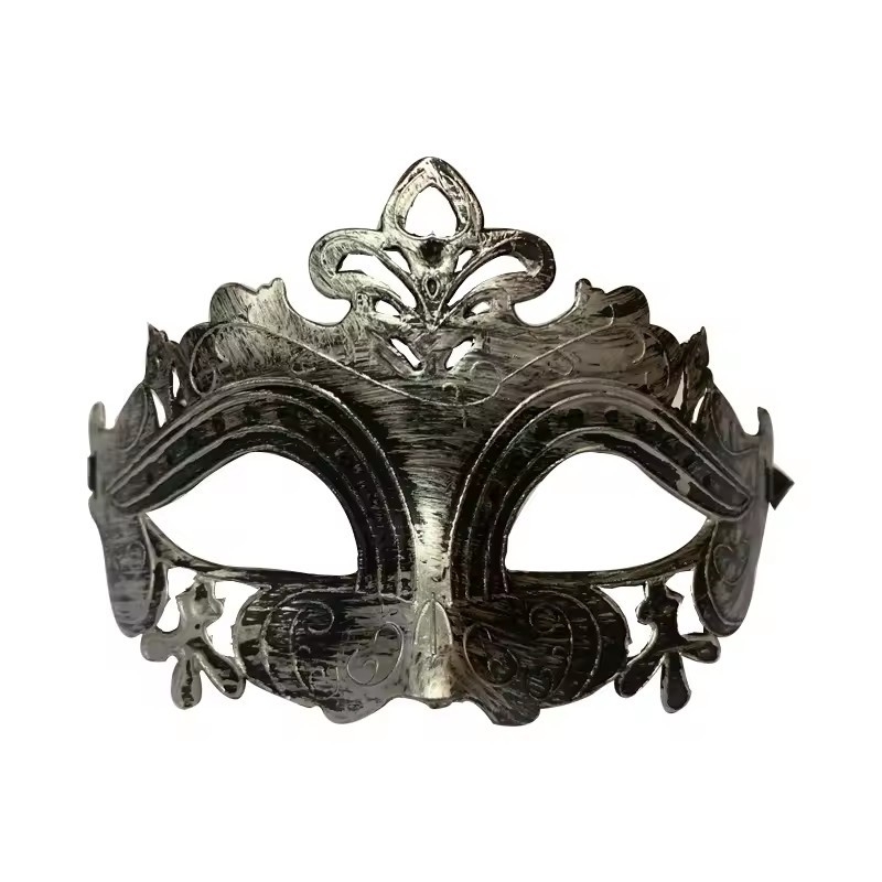 Silver And Gold Masquerade Party Decorations Antique Gladiator Masks / Plastic Face Masks