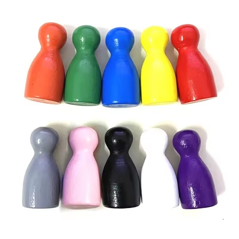 Multi Colors Mini Size Wooden Board Games Pawns Accessories Between Lovers Roleplay Games