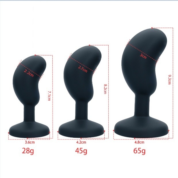 Hot Selling Strong Curved Silicone Anal Toys With Round Crystal Diamond Prostate Stimulator For Men
