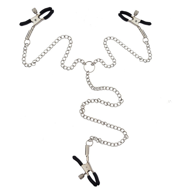 Three Chains Metal Nipple Clamps Easy To Clean And Storage