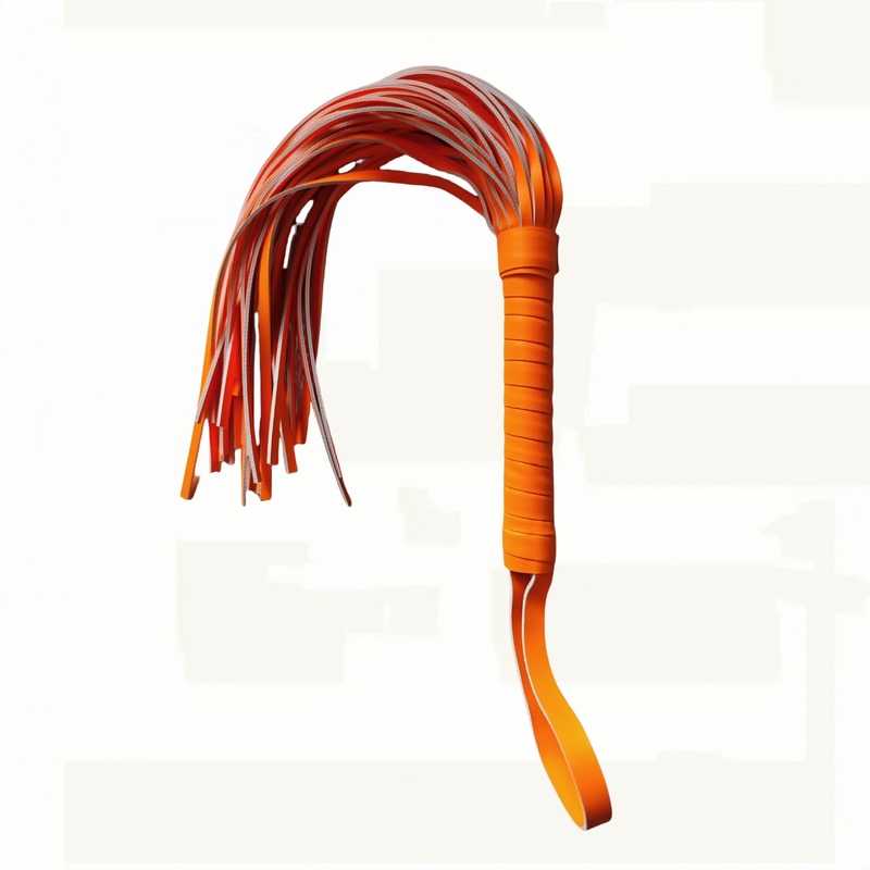 Fringe Flogger Spanking Whip - for BDSM & Adult Play, Orange